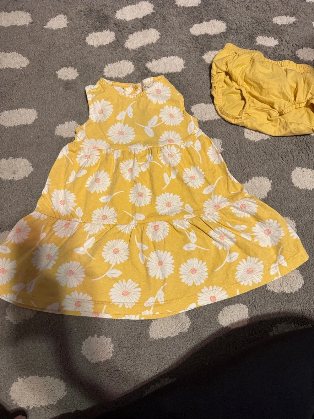 Carter's Yellow Daisy Tiered Dress with Matching Bloomers